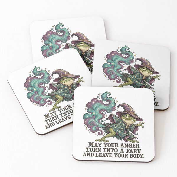 Item preview, May Your Anger Turn Into A Fart Wizard Frog Funny Sarcastic Toad Art designed and sold by KippyMcCall.