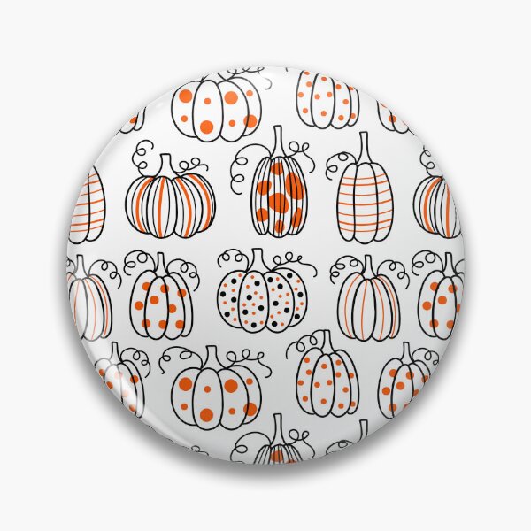 Item preview, Cute Whimsical Polka Dot Pumpkin Line Art Autumn Pattern designed and sold by FestivityFinds.