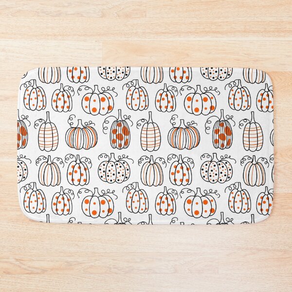 Item preview, Cute Whimsical Polka Dot Pumpkin Line Art Autumn Pattern designed and sold by FestivityFinds.
