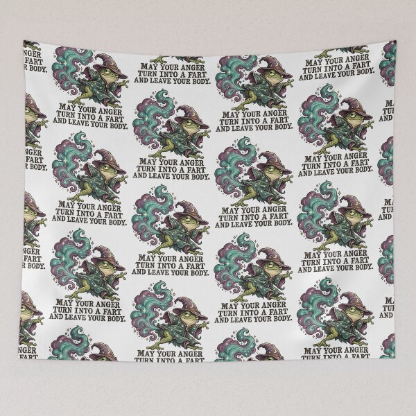 Item preview, May Your Anger Turn Into A Fart Wizard Frog Funny Sarcastic Toad Art designed and sold by KippyMcCall.