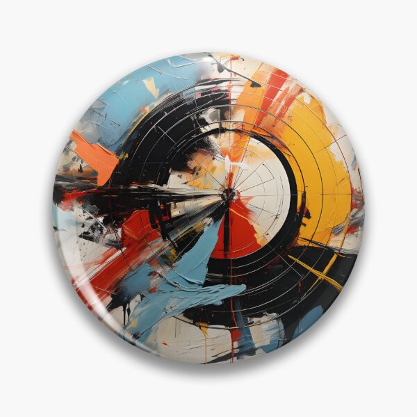 Item preview, Bold Geometric Abstract Circle and Brushstroke Art designed and sold by GutyzDesignsES.