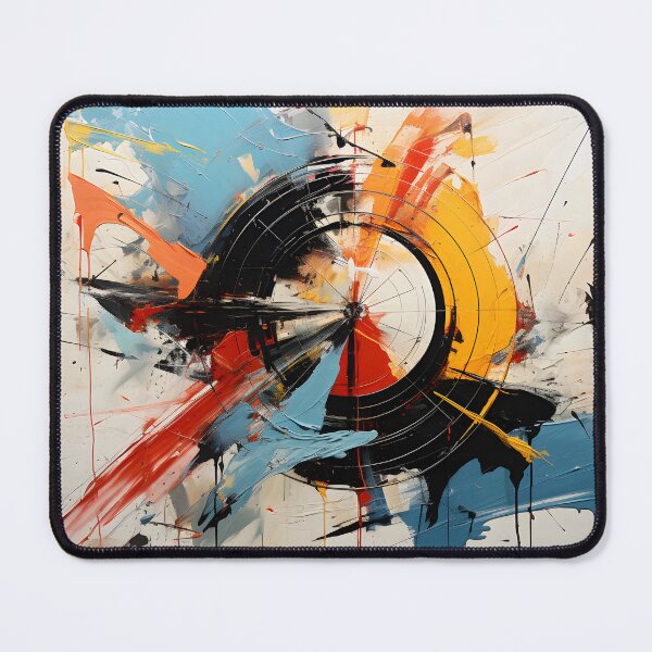 Item preview, Bold Geometric Abstract Circle and Brushstroke Art designed and sold by GutyzDesignsES.