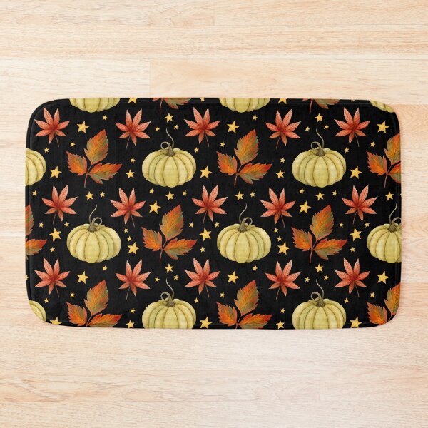 Item preview, Celestial Dark Cottagecore Sage Pumpkin Autumn Leaf Star Pattern designed and sold by FestivityFinds.