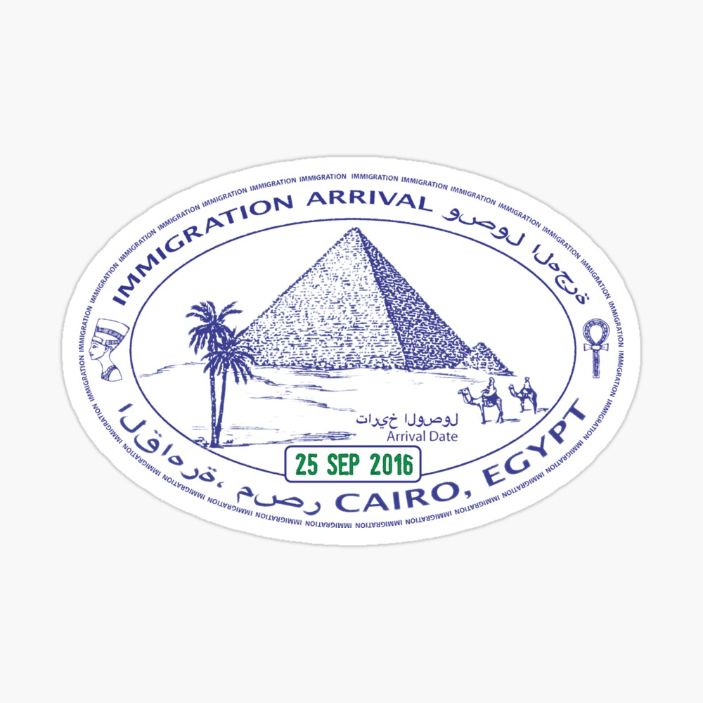 Passport Stamp Cairo Egypt Art Board Print