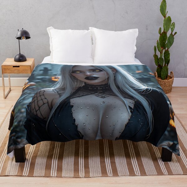 Item preview, Hot Halloween Anime Babe Goth Mommy Waifu Woman designed and sold by Your New Fixation.