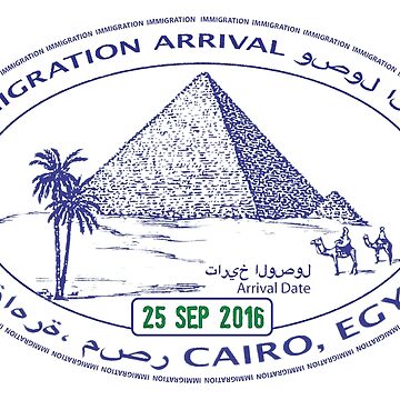 Passport Stamp Cairo Egypt Sticker