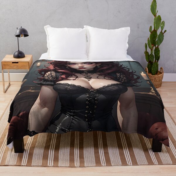 Item preview, Hot Halloween Anime Babe Goth Mommy Waifu Woman designed and sold by Your New Fixation.