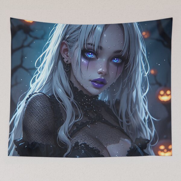 Item preview, Hot Halloween Anime Babe Goth Mommy Waifu Woman designed and sold by Your New Fixation.