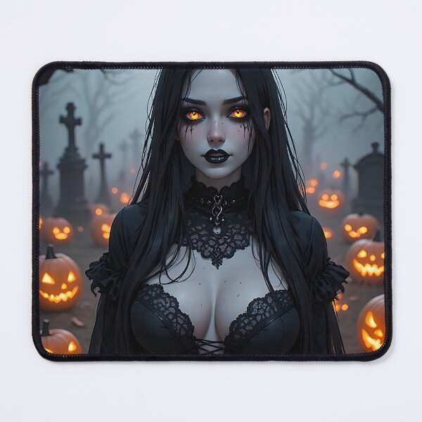 Item preview, Hot Halloween Anime Babe Goth Mommy Waifu Woman designed and sold by Your New Fixation.