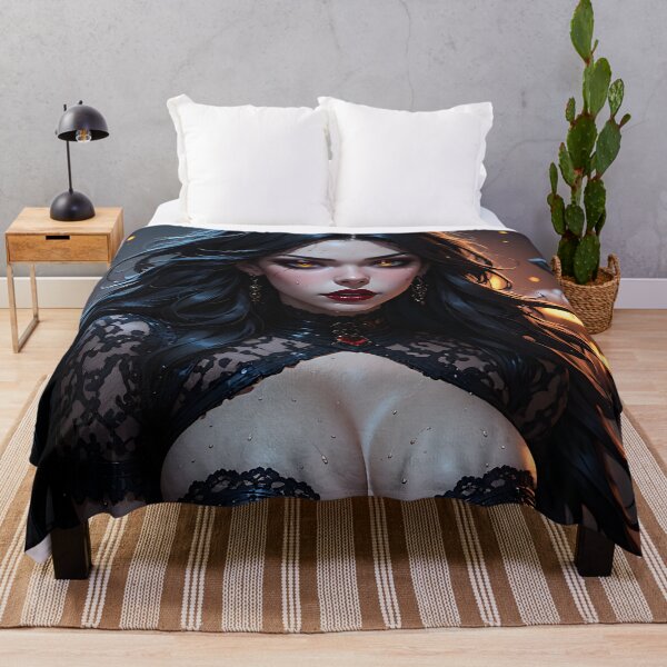 Item preview, Hot Halloween Anime Babe Goth Mommy Waifu Woman designed and sold by Your New Fixation.