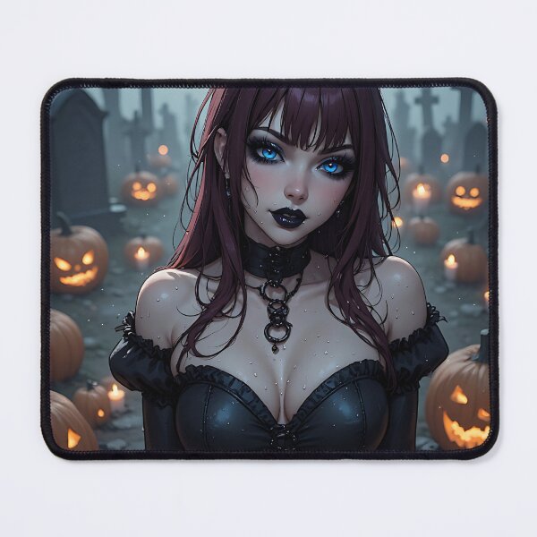 Item preview, Hot Halloween Anime Babe Goth Mommy Waifu Woman designed and sold by Your New Fixation.