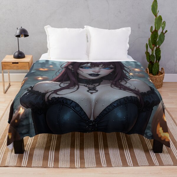 Item preview, Hot Halloween Anime Babe Goth Mommy Waifu Woman designed and sold by Your New Fixation.