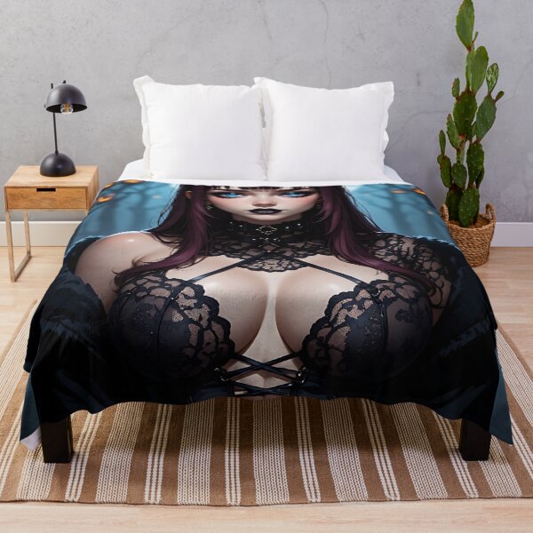 Item preview, Hot Halloween Anime Babe Goth Mommy Waifu Woman designed and sold by Your New Fixation.