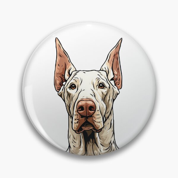 Item preview, White Doberman Pinscher Dog Illustration designed and sold by whyitsme.