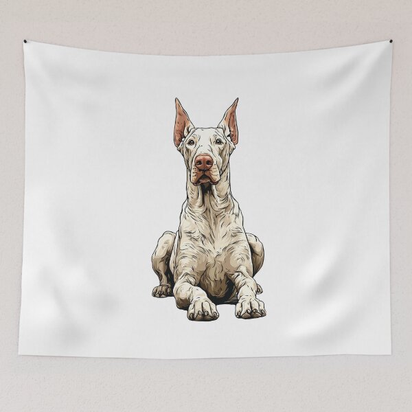 Item preview, White Doberman Pinscher Dog Illustration designed and sold by whyitsme.