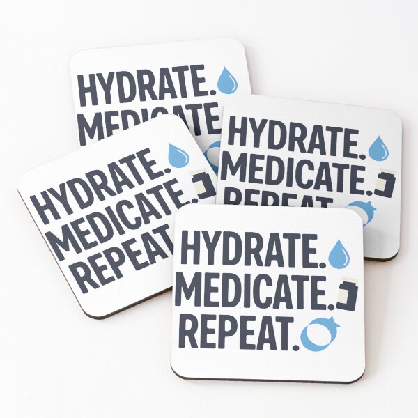 Item preview, Hydrate Medicate Repeat Funny Nurse Shift Design designed and sold by ys96.