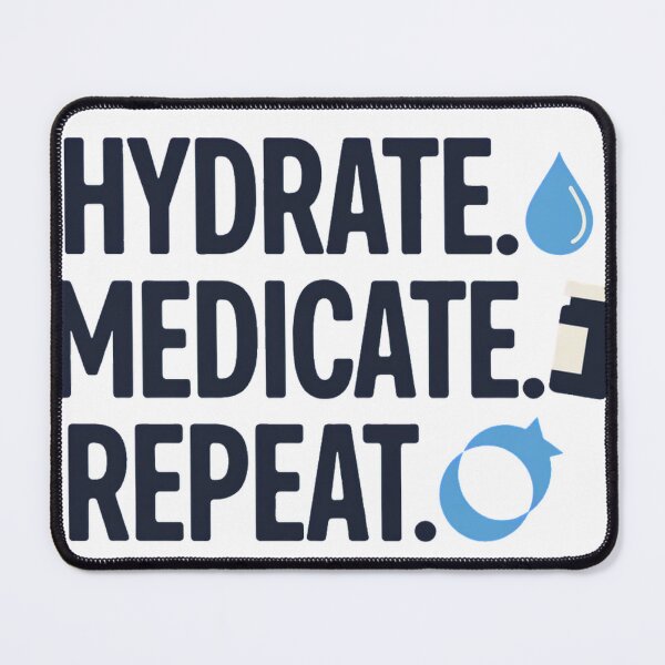 Item preview, Hydrate Medicate Repeat Funny Nurse Shift Design designed and sold by ys96.