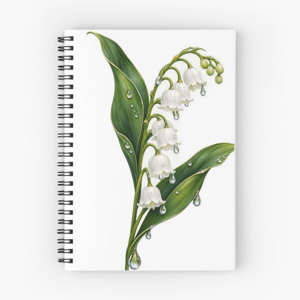 Item preview, Lily of the Valley Rain Drops – Minimal Botanical Nature Art designed and sold by meghnad.