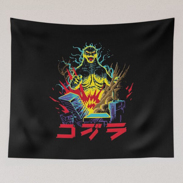 Item preview, Gojira Minus Zero 8 Bit Version Retro Monsters Vintage Fan Art designed and sold by NowakDreams.