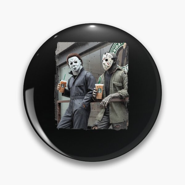 Item preview, Funny Slasher Villains Coffee Break Autumn Parody designed and sold by ThomasLWilson.