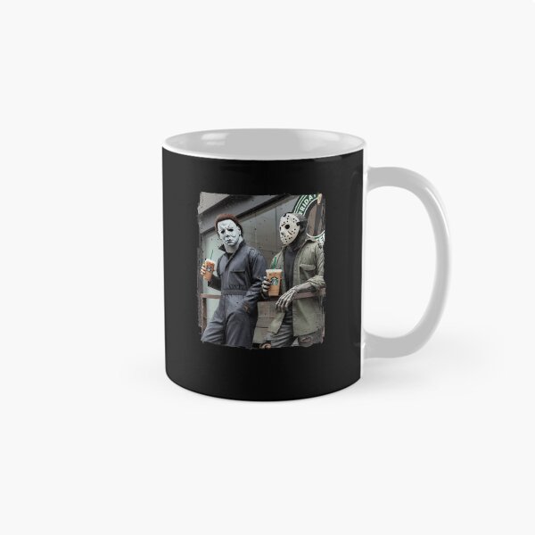 Item preview, Funny Slasher Villains Coffee Break Autumn Parody designed and sold by ThomasLWilson.