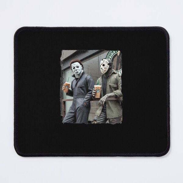 Item preview, Funny Slasher Villains Coffee Break Autumn Parody designed and sold by ThomasLWilson.