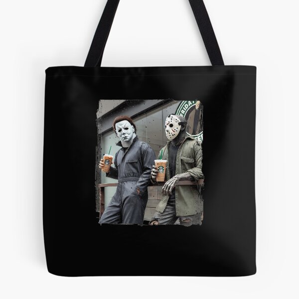 Item preview, Funny Slasher Villains Coffee Break Autumn Parody designed and sold by ThomasLWilson.