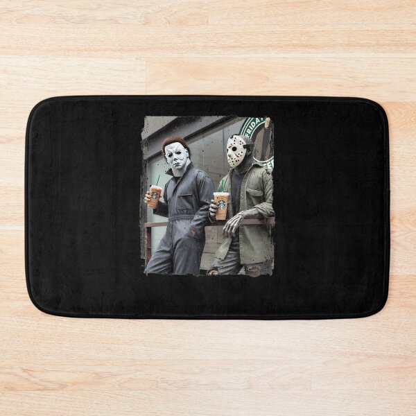 Item preview, Funny Slasher Villains Coffee Break Autumn Parody designed and sold by ThomasLWilson.