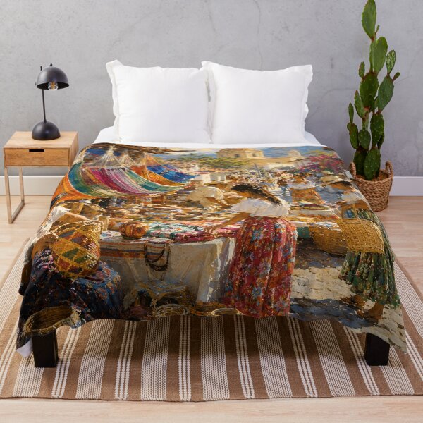 Item preview, Colorful Latin American Artisan Market with Hammocks designed and sold by GutyzDesignsES.