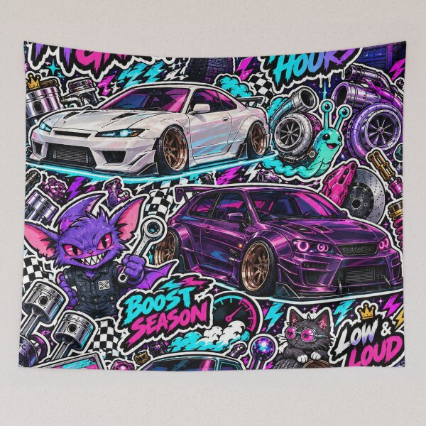 Item preview, Midnight Garage After Hours – Neon JDM Street Racing & Tuner Car designed and sold by Inked Legacy.