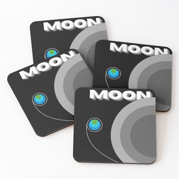 Item preview, Moon and Earth in Bauhaus Style designed and sold by ShatteringStars.