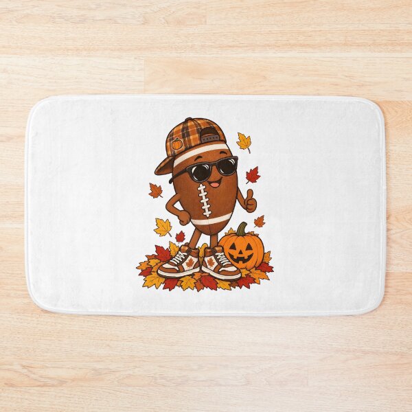 Item preview, Autumn Football Pal with Pumpkin and Leaves designed and sold by GiaoCalonas.
