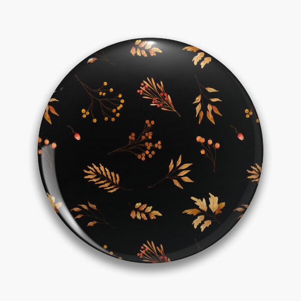 Item preview, Dark Cottagecore Autumn Botanical Leaf Berry Watercolor Pattern designed and sold by FestivityFinds.