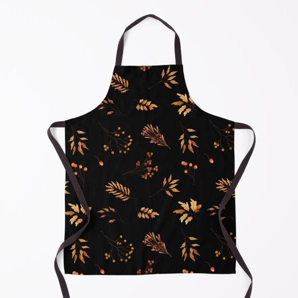 Item preview, Dark Cottagecore Autumn Botanical Leaf Berry Watercolor Pattern designed and sold by FestivityFinds.