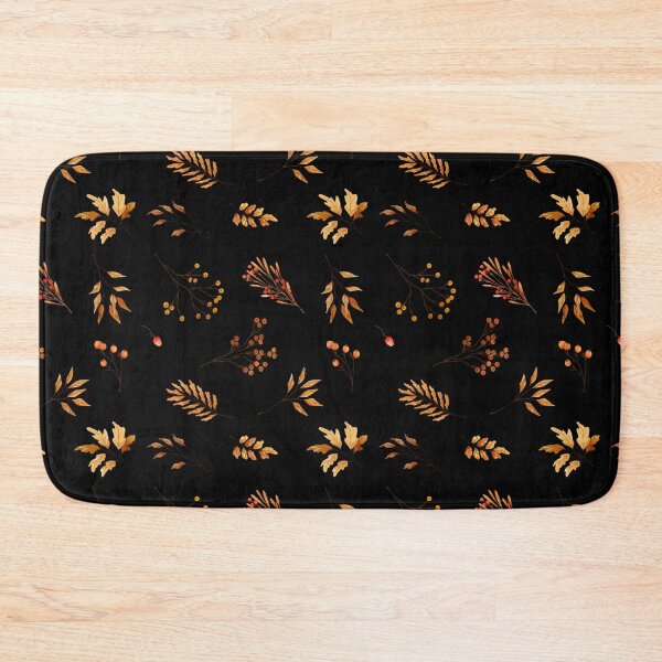 Item preview, Dark Cottagecore Autumn Botanical Leaf Berry Watercolor Pattern designed and sold by FestivityFinds.