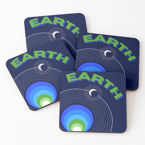 Item preview, Earth and Moon in Bauhaus Style designed and sold by ShatteringStars.