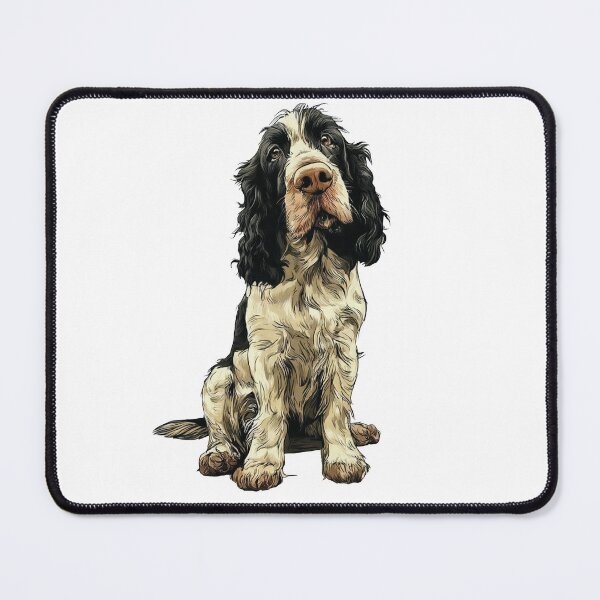 Item preview, Black and White English Springer Spaniel Dog Illustration designed and sold by whyitsme.