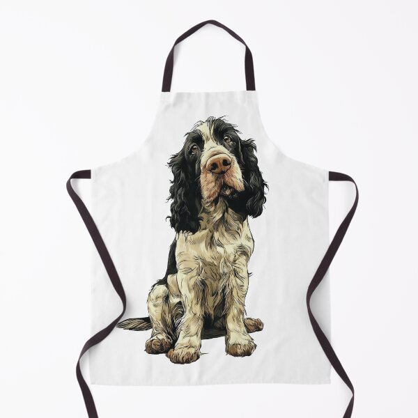 Item preview, Black and White English Springer Spaniel Dog Illustration designed and sold by whyitsme.