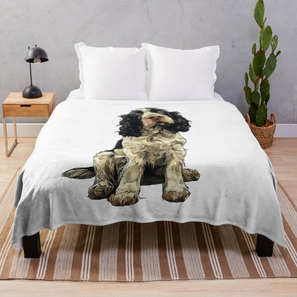 Item preview, Black and White English Springer Spaniel Dog Illustration designed and sold by whyitsme.