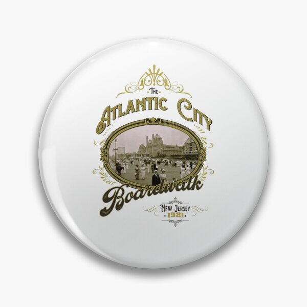 Item preview, Vintage Atlantic City Boardwalk Historic Travel Poster designed and sold by fundingholding.