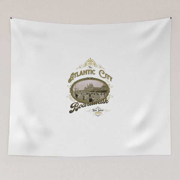 Item preview, Vintage Atlantic City Boardwalk Historic Travel Poster designed and sold by fundingholding.