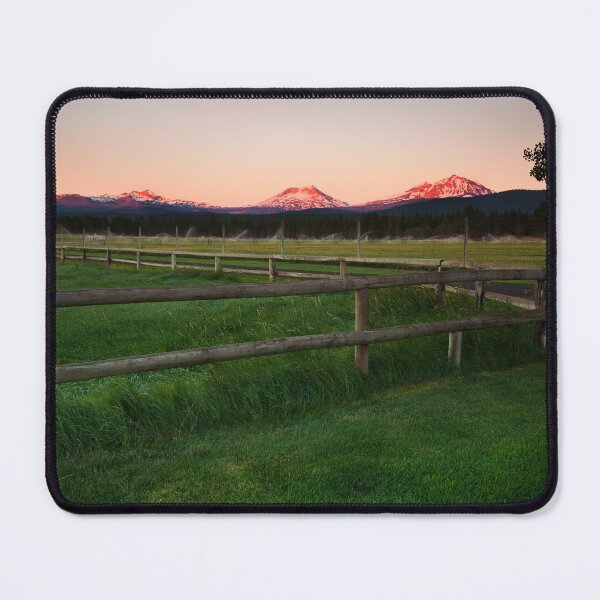 Item preview, Mountain Sunrise Over Pasture Fence designed and sold by jklune.