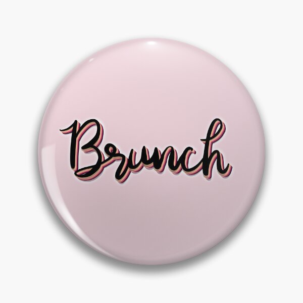 Item preview, Brunch – Retro Pink & Peach Lettering Sticker designed and sold by sososweett.