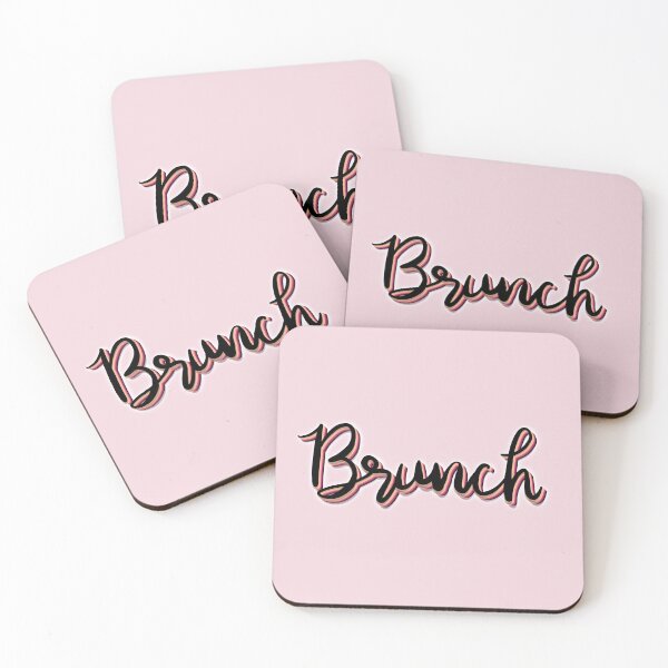 Item preview, Brunch – Retro Pink & Peach Lettering Sticker designed and sold by sososweett.