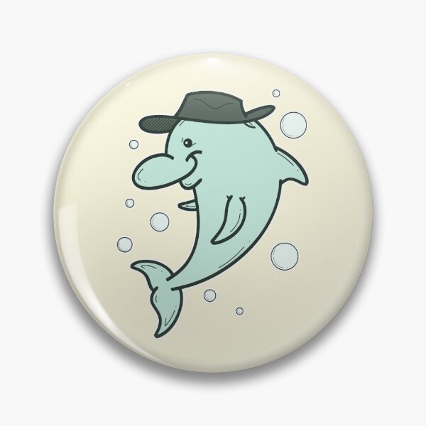 Item preview, Dolphin in hat designed and sold by Stippledoo.
