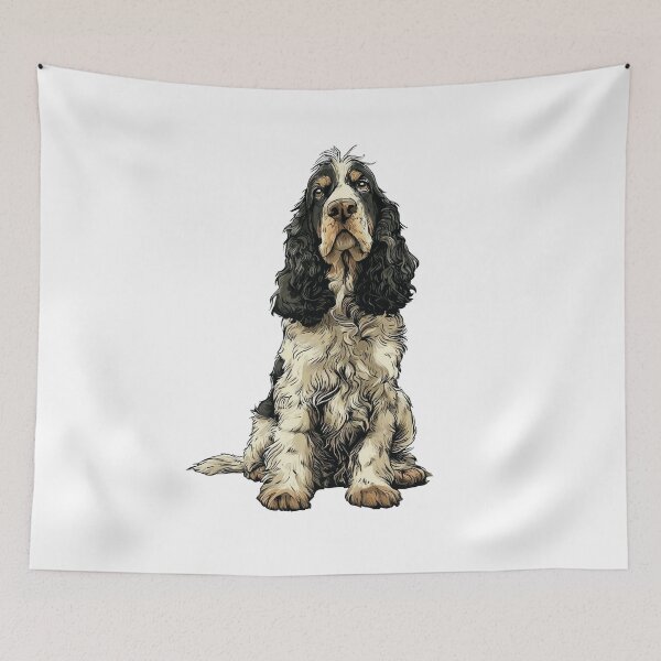 Item preview, Tricolor English Springer Spaniel Dog Illustration designed and sold by whyitsme.