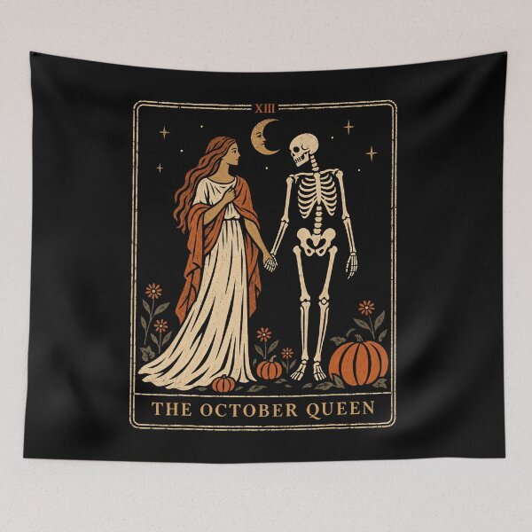 Item preview, October Queen Vintage Halloween Skeleton Tarot designed and sold by HayleePacoch.