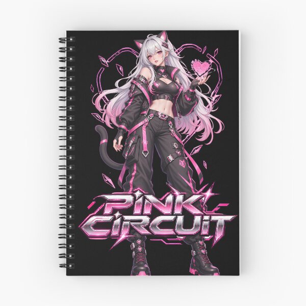 Item preview, Pink Circuit – Cyberpunk Neko Girl designed and sold by Revyra Design .
