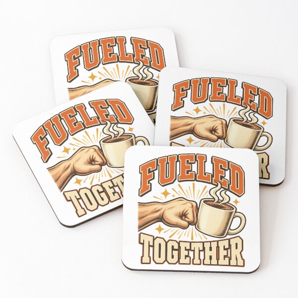Item preview, Fueled Together Coffee Fist Bump Funny Morning Energy Caffeine Art designed and sold by ParkerDuerson.