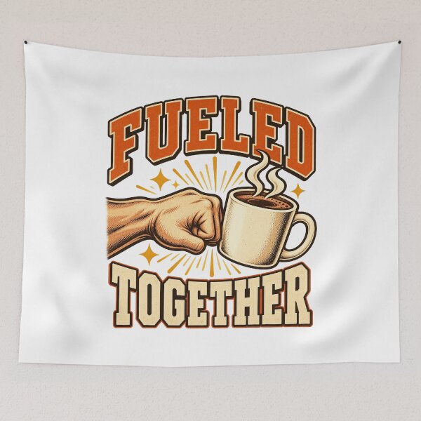 Item preview, Fueled Together Coffee Fist Bump Funny Morning Energy Caffeine Art designed and sold by ParkerDuerson.